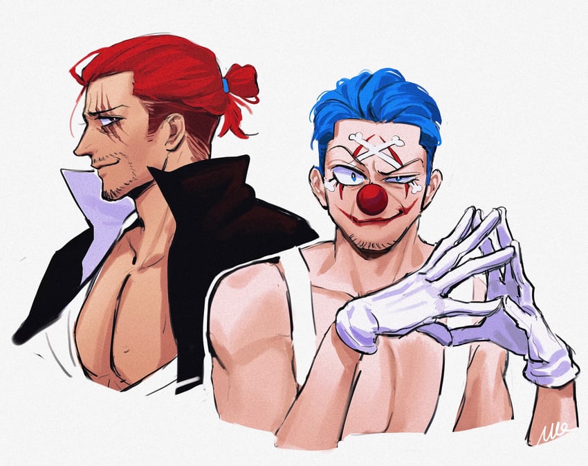 shanks and buggy the clown (one piece) drawn by vamos_mk
