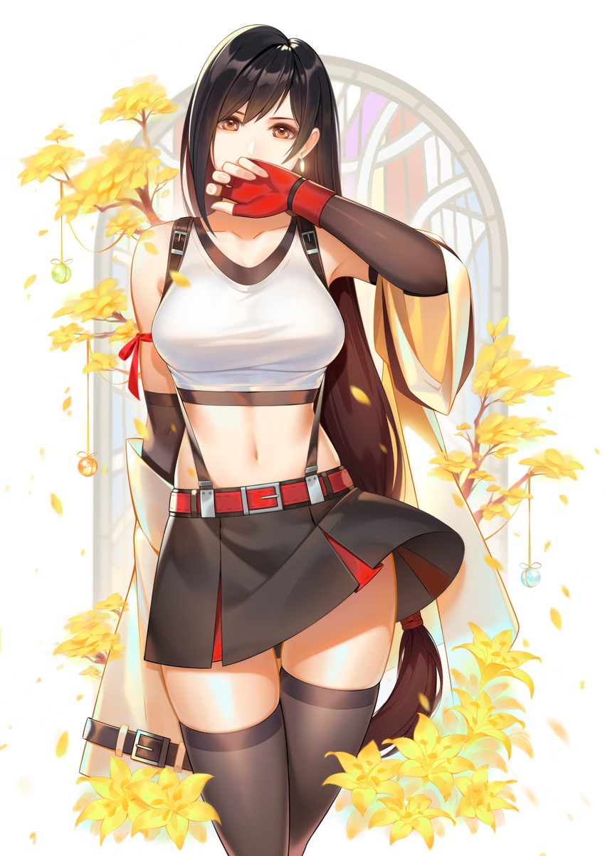 tifa lockhart (final fantasy and 2 more) drawn by louis_hung