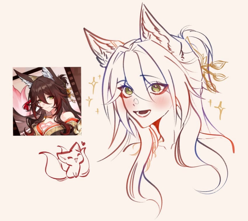 tingyun and fugue (honkai and 1 more) drawn by l!i_(solu)