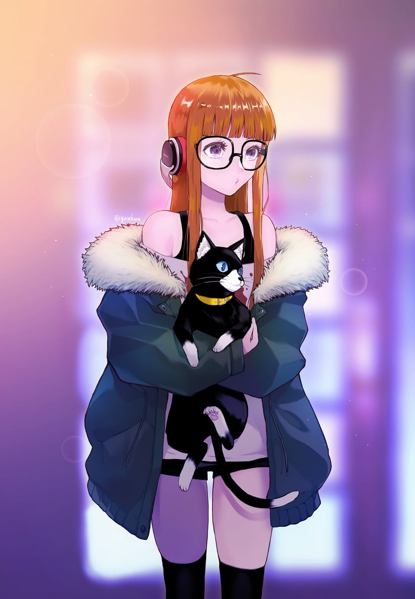 sakura futaba and morgana (persona and 1 more) drawn by igusaharu