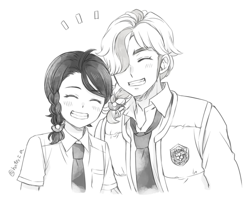 juliana and arven (pokemon and 1 more) drawn by hatori_a