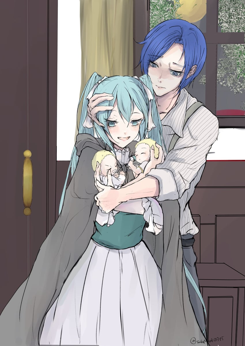 hatsune miku, eve moonlit, gretel, hansel, and adam moonlit (vocaloid and 3 more) drawn by toukamisaki0315