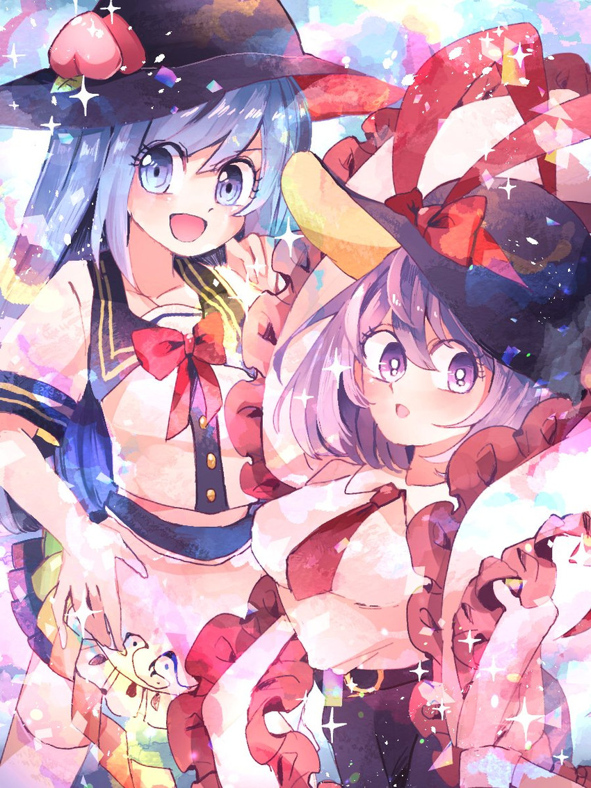 hinanawi tenshi and nagae iku (touhou) drawn by ratto_(mobilis_1870)