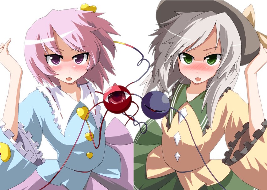 komeiji koishi and komeiji satori (touhou) drawn by okumari