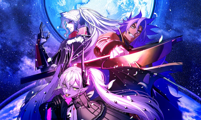 lilith, bhima, and alessandro di cagliostro (fate and 1 more) drawn by nipi27, pako_(pakosun), and routo