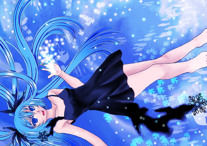 hatsune miku (vocaloid and 1 more) drawn by shiro_karasu_(hakua)