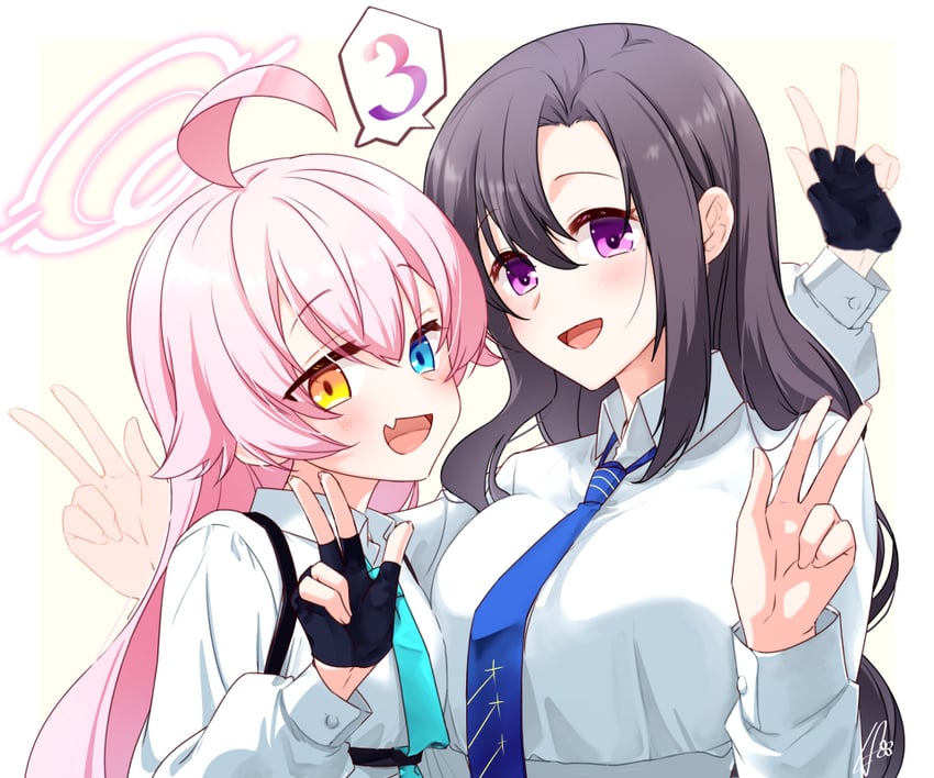 sensei, hoshino, and female sensei (blue archive) drawn by rarasa_(rarasa)