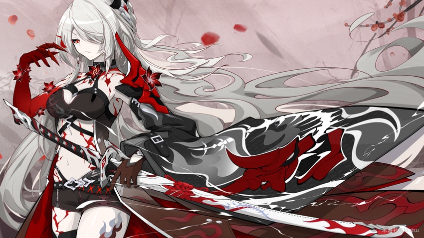 acheron (honkai and 1 more) drawn by mutsu_aya