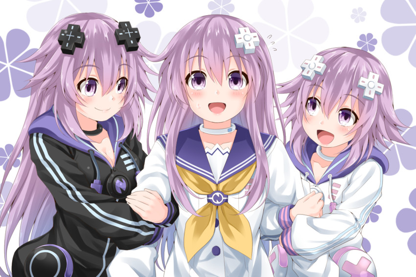 neptune, nepgear, and adult neptune (neptune and 1 more) drawn by oekakizuki