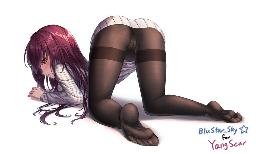 scathach (fate and 1 more) drawn by blustar_sky