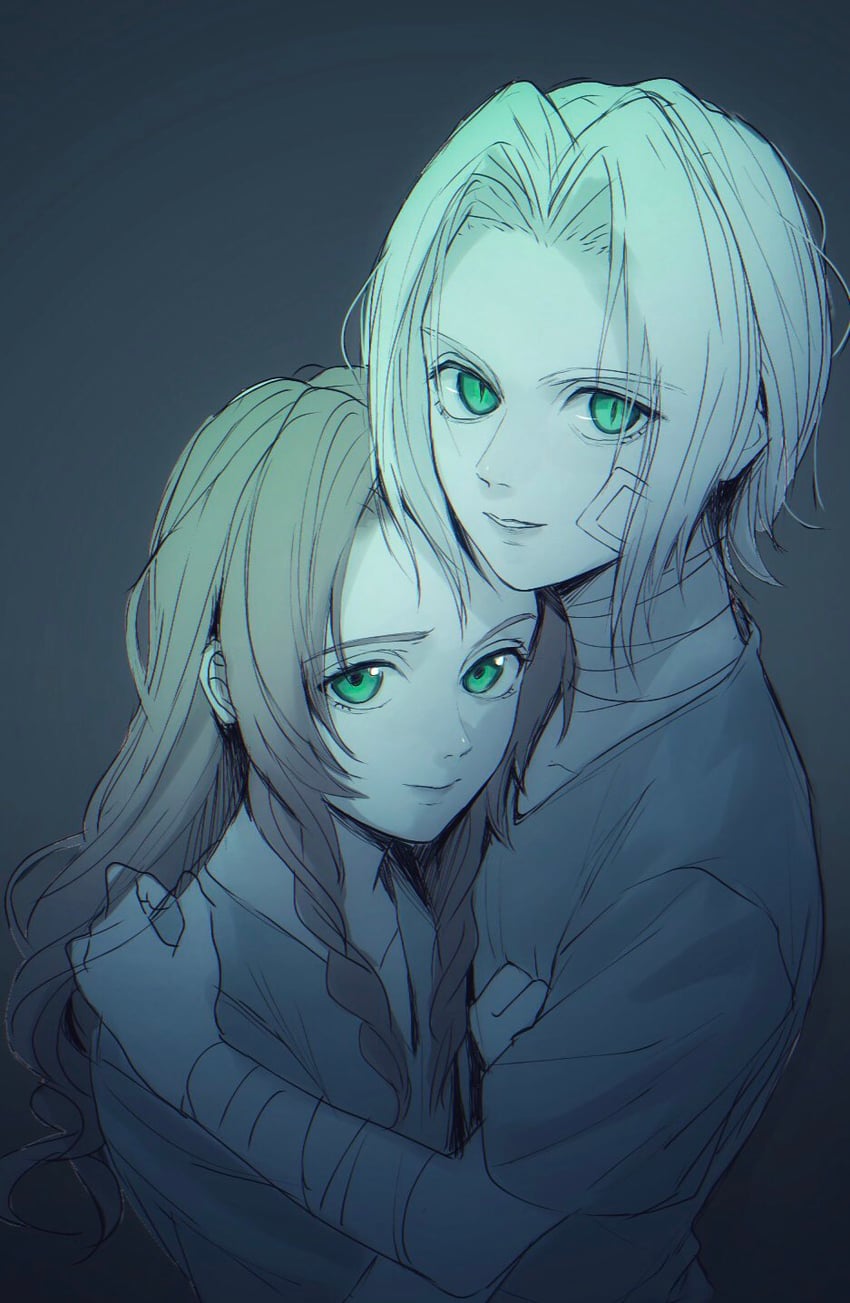 aerith gainsborough and sephiroth (final fantasy and 2 more) drawn by 0_ebj