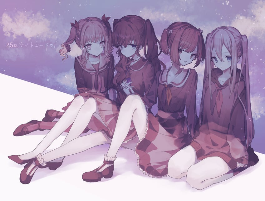asahina mafuyu, shinonome ena, akiyama mizuki, and yoisaki kanade (project sekai) drawn by se_se_(sese_9)