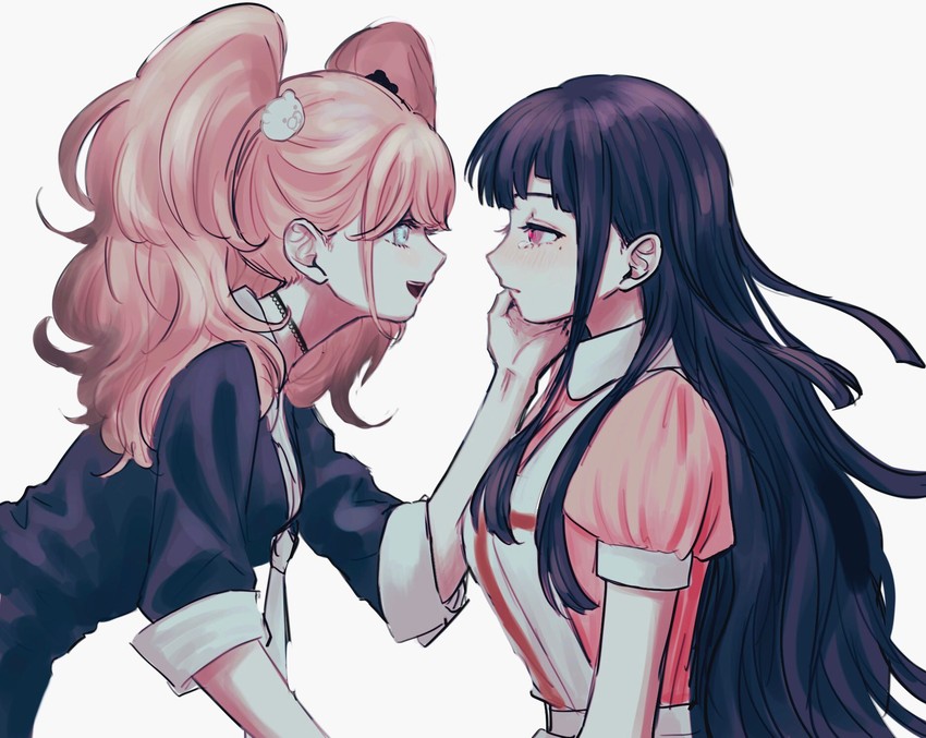 enoshima junko and tsumiki mikan (danganronpa and 2 more) drawn by renshu_usodayo