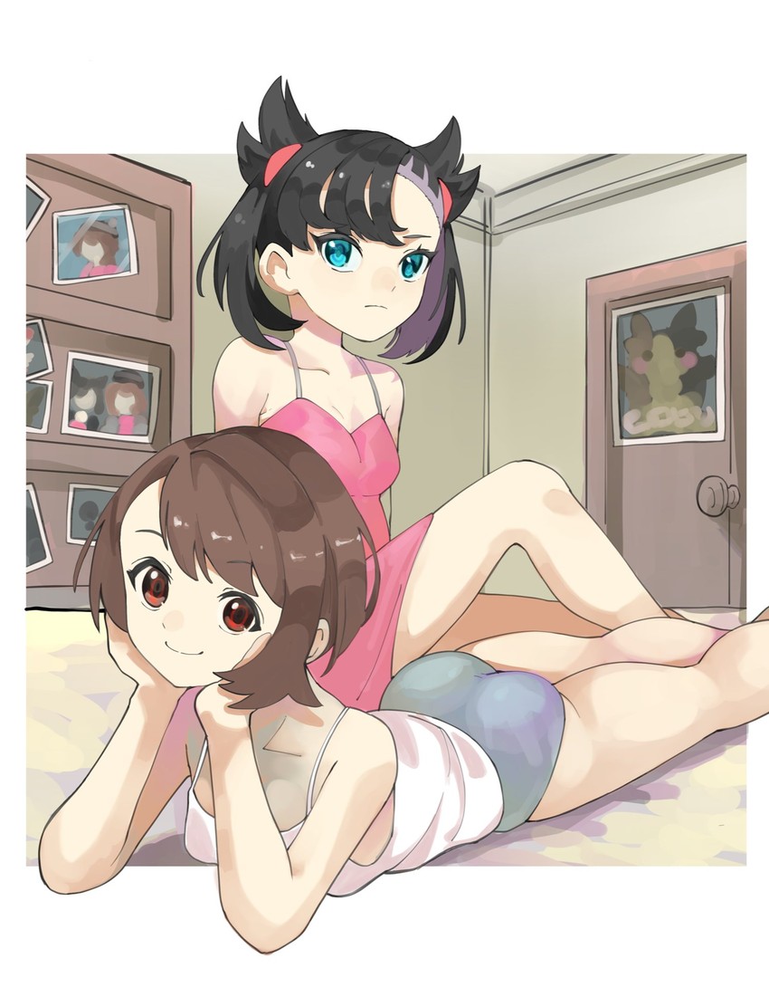 marnie, gloria, and morpeko (pokemon and 1 more) drawn by katwo