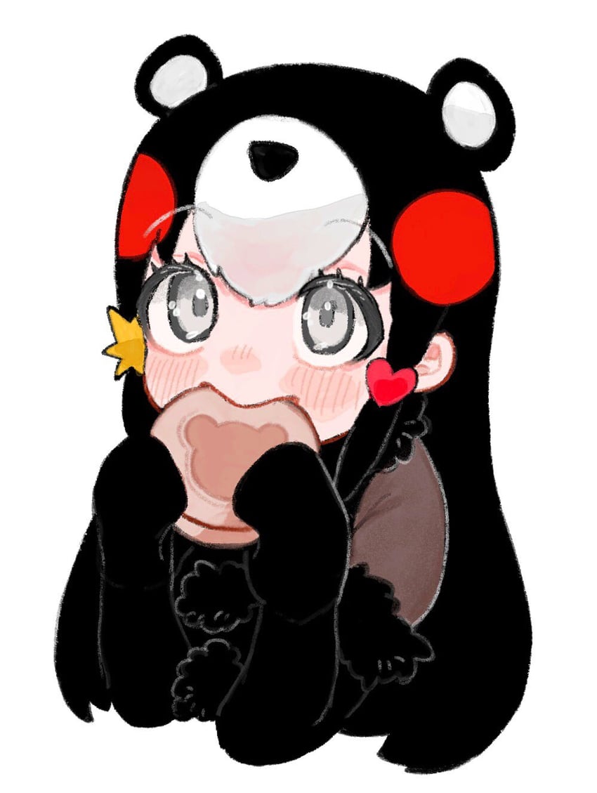 chibi kumamon (kemono friends and 1 more) drawn by shimazoenohibi