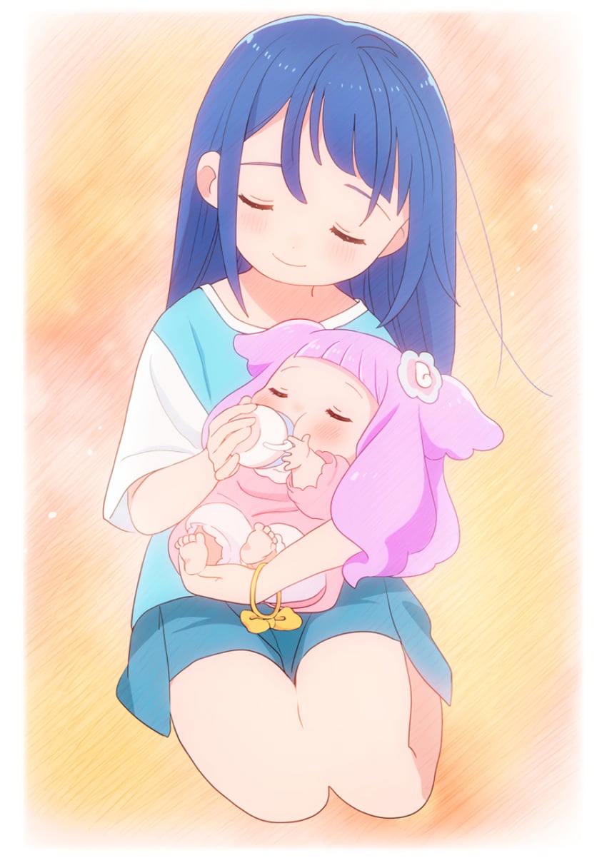 sora harewataru and ellee-chan (precure and 1 more) drawn by kyanos_(b_0000ff)