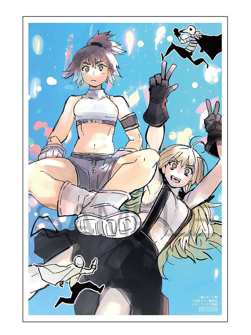 kurohara tokio, higashi azuma, otta ely, and shishinegura palma (choujin x) drawn by ishida_sui