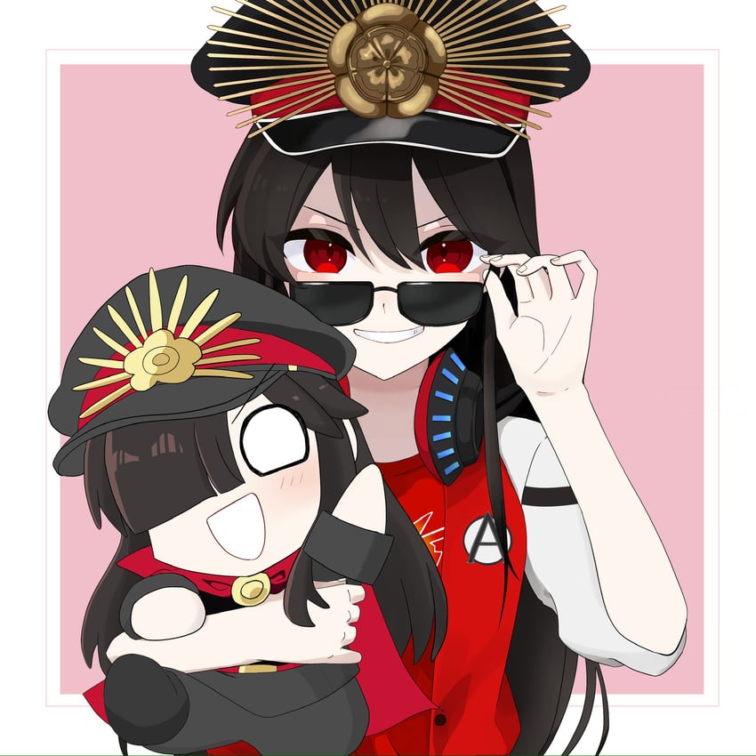 oda nobunaga and mini nobu (fate and 1 more) drawn by okazu_(mahiro-20021117)