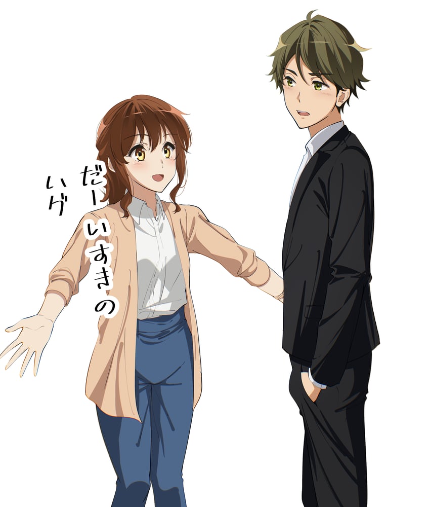 oumae kumiko and tsukamoto shuuichi (hibike! euphonium) drawn by akane_(tgixb)