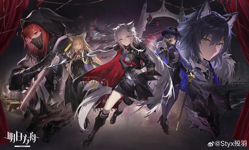 texas, lappland, texas the omertosa, vulpisfoglia, lappland the decadenza, and 2 more (arknights) drawn by styx_mo_yu