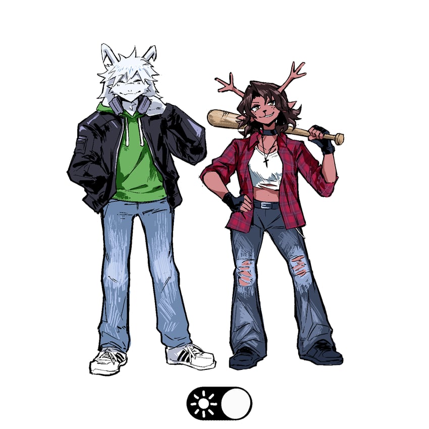 asriel dreemurr and december holiday (deltarune) drawn by heartbreak_juan