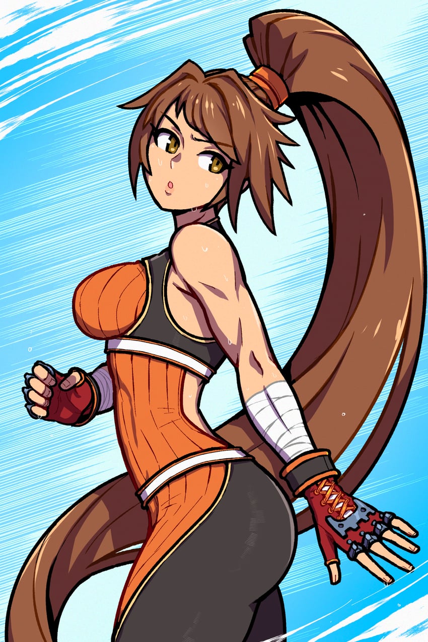 female fighter and female striker (dungeon and fighter and 1 more) drawn by akairiot