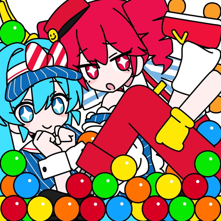hatsune miku and kasane teto (vocaloid and 2 more) drawn by channel_(caststation)