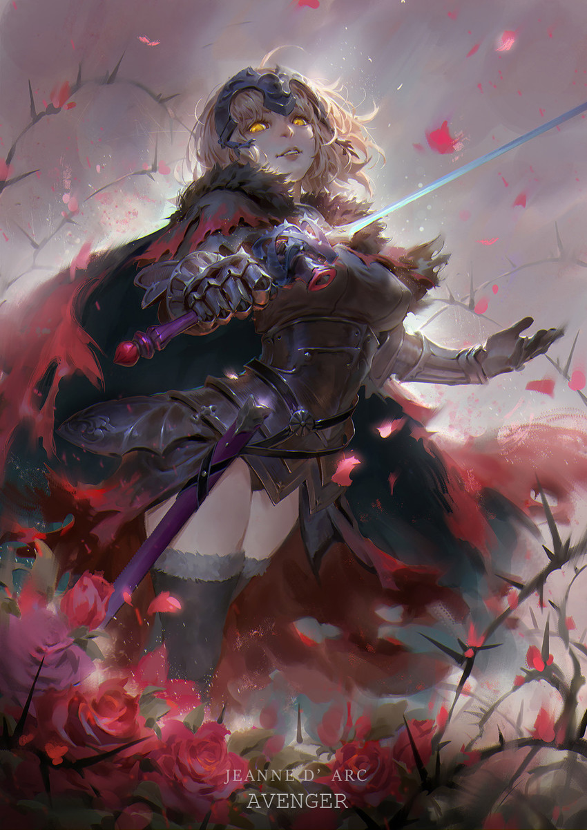 jeanne d'arc alter (fate and 1 more) drawn by qmo_(chalsoma)