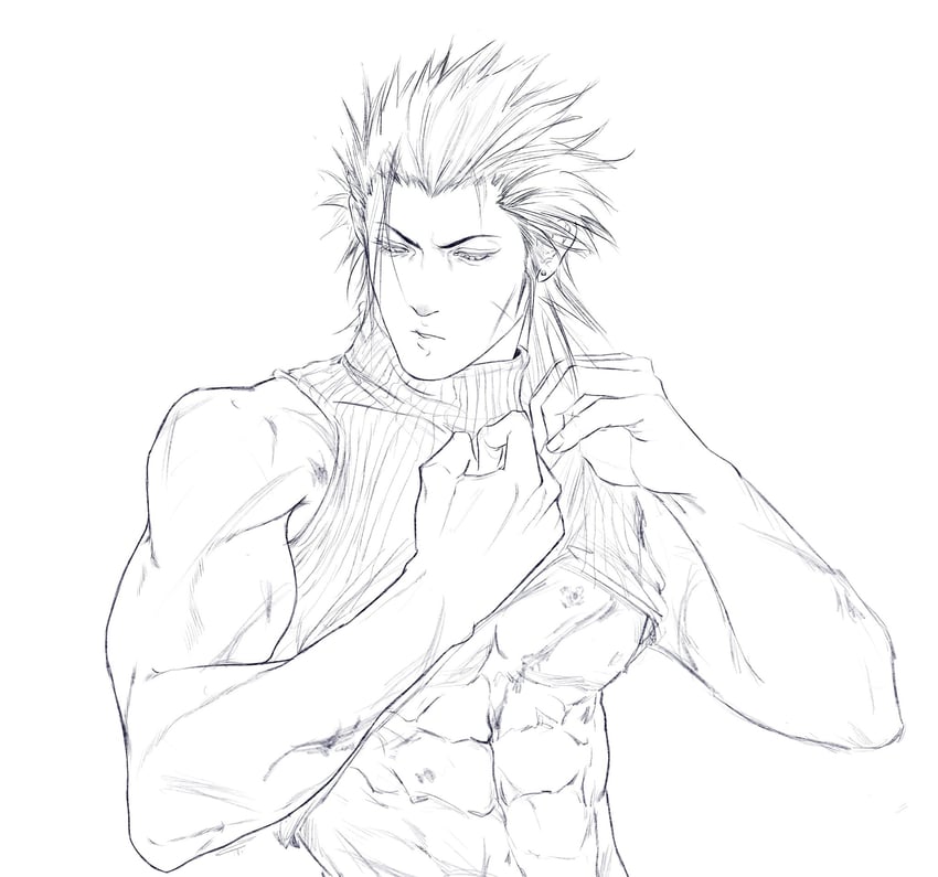 zack fair (final fantasy and 1 more) drawn by gx8439440115311