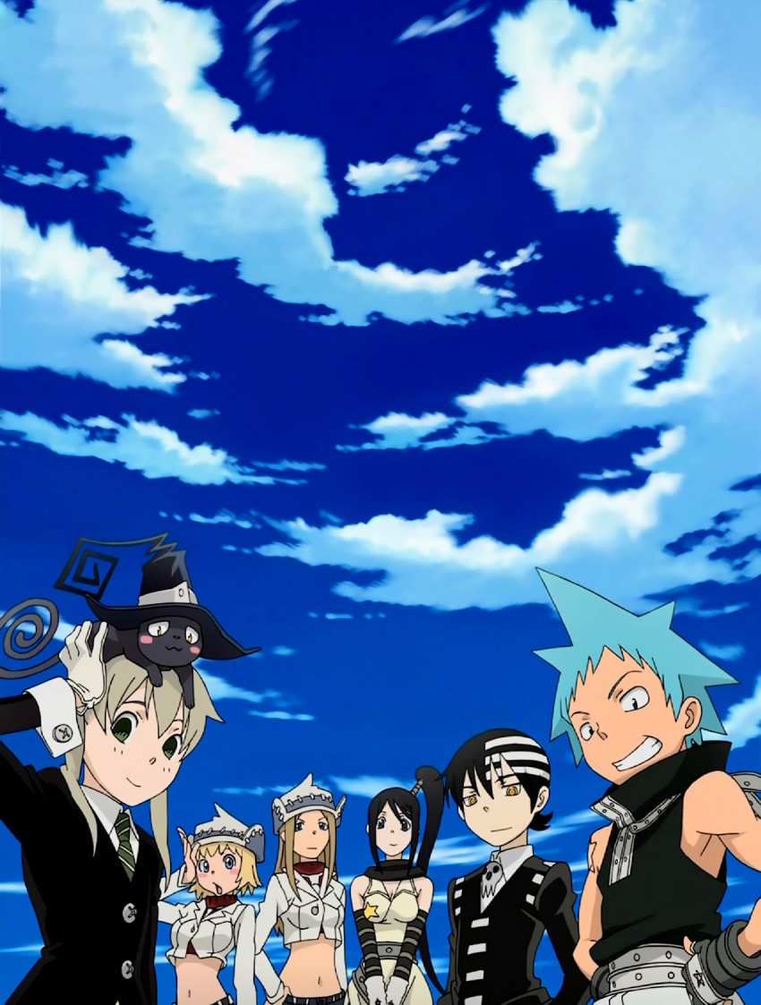 maka albarn, death the kid, nakatsukasa tsubaki, black star, patricia thompson, and 2 more (soul eater)