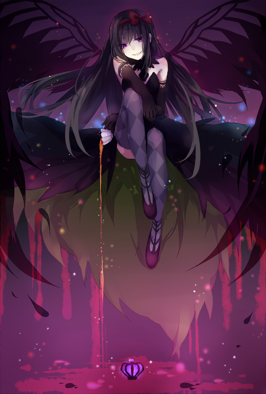 akemi homura and akuma homura (mahou shoujo madoka magica and 1 more) drawn by mary_(14476764)