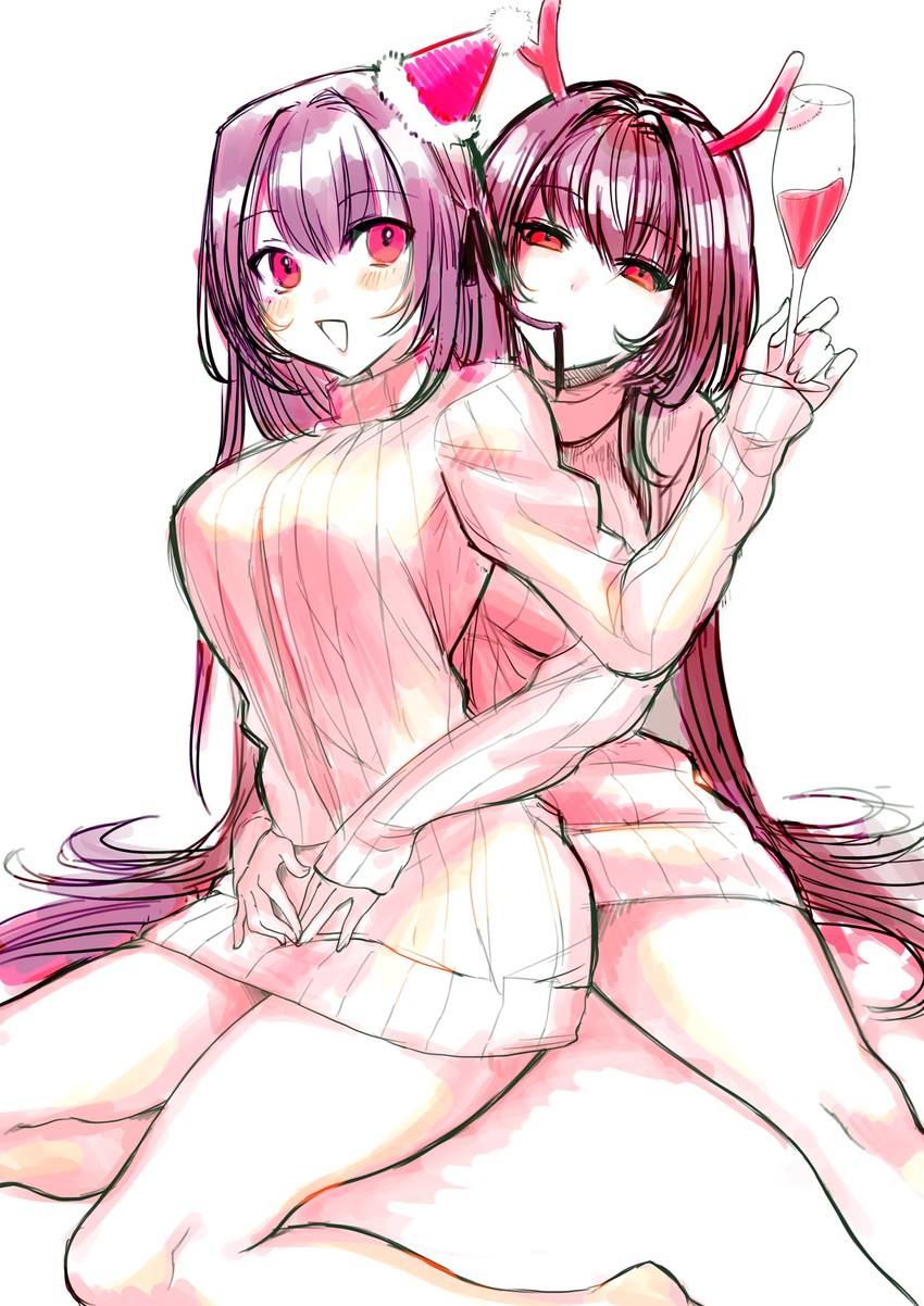 scathach and scathach skadi (fate and 1 more) drawn by asamitsu_(n_morninglight)