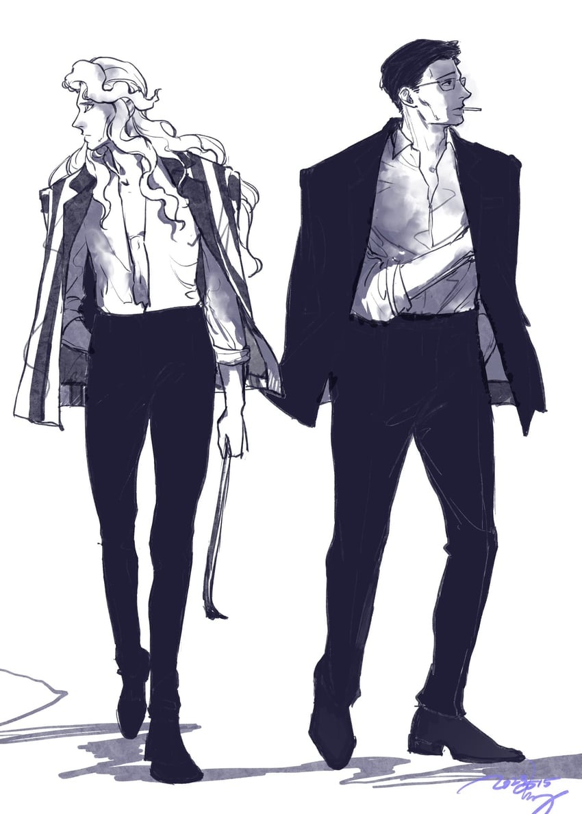 hinrigh biganduffno and ken'i wang (hunter x hunter) drawn by almostghost