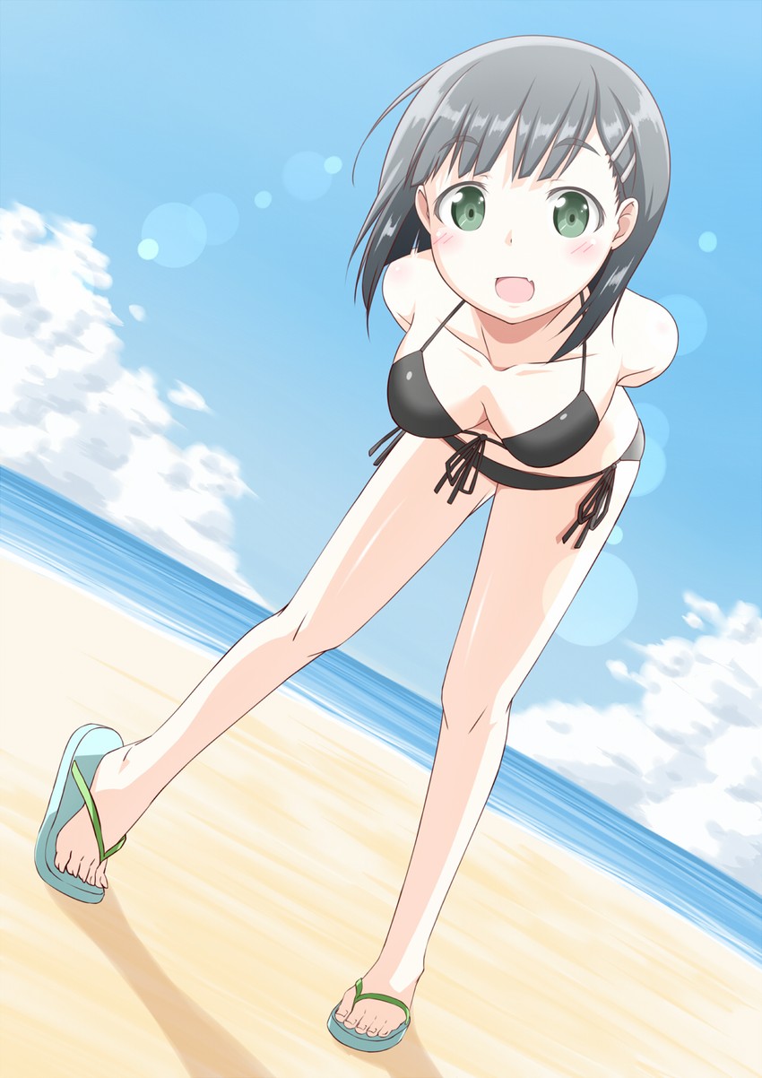 kirigaya suguha (sword art online) drawn by chomo_(asymmate)