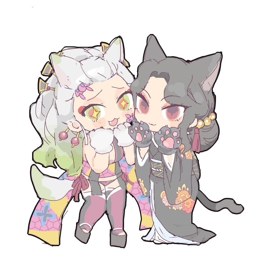 daki and kibutsuji muzan (kimetsu no yaiba) drawn by 1636596992