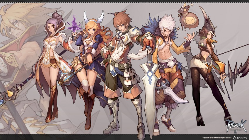 acolyte, swordman, thief, magician, and archer (ragnarok online 2: legend of the second) drawn by myung-jin_lee