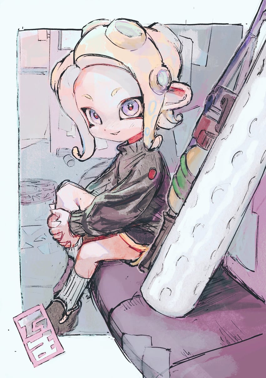 octoling player character and octoling girl (splatoon) drawn by shima_(shimmer_7y)