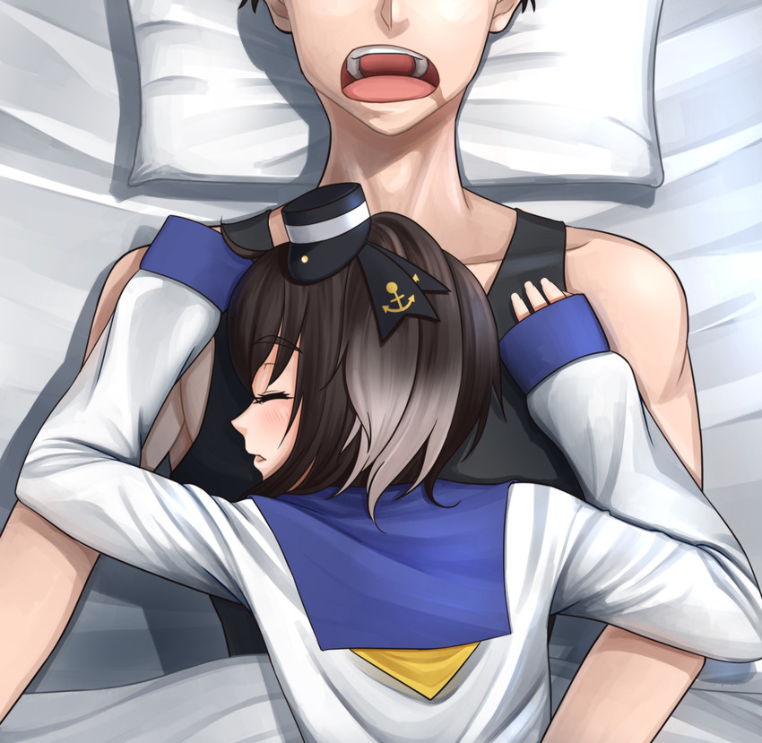 admiral and tokitsukaze (kantai collection) drawn by easy_(aqk7bdqt)