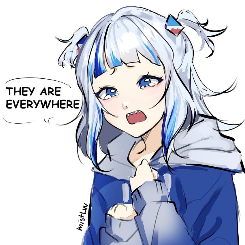 gawr gura (hololive and 2 more) drawn by choripan