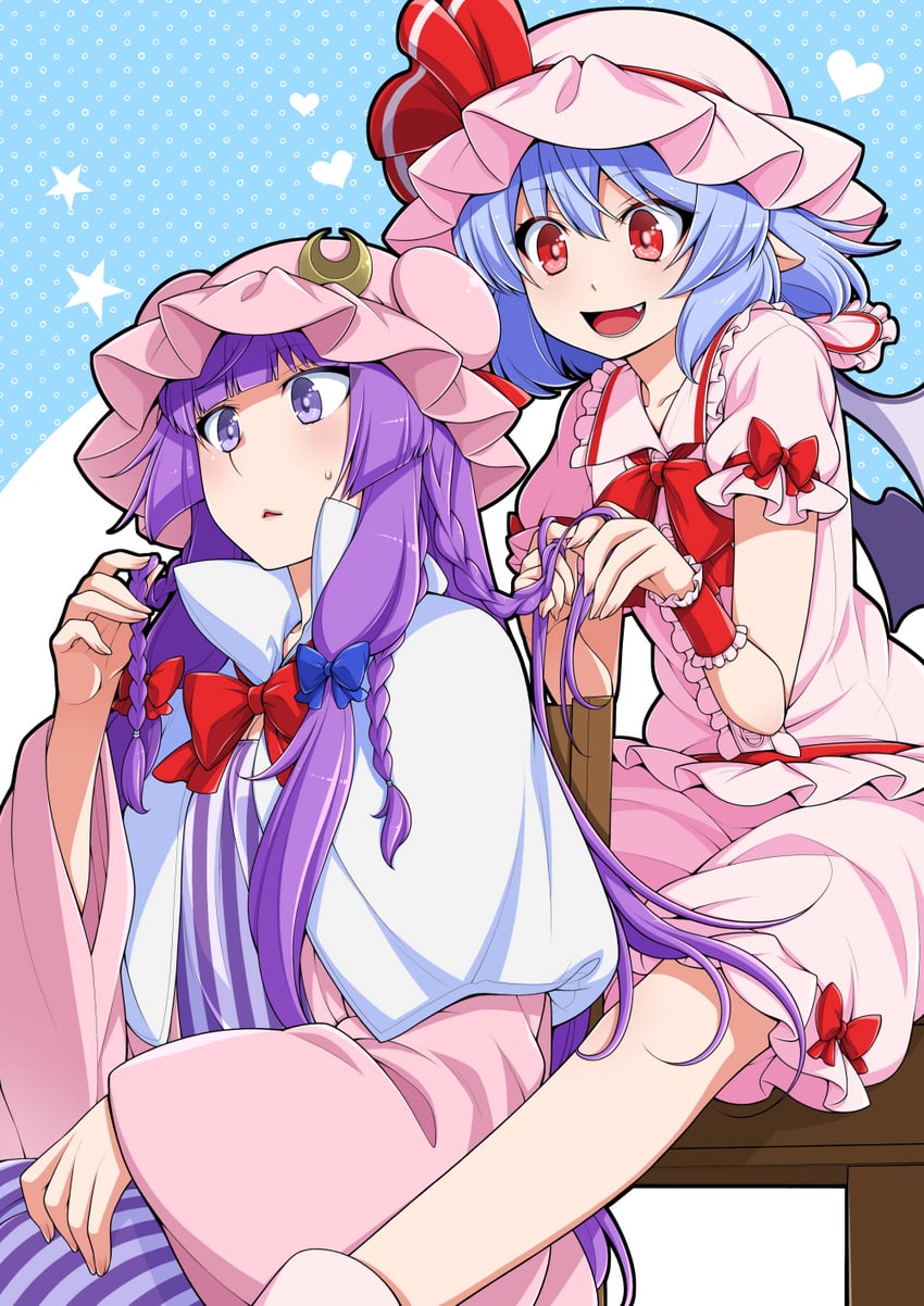 remilia scarlet and patchouli knowledge (touhou) drawn by eichi_yuu