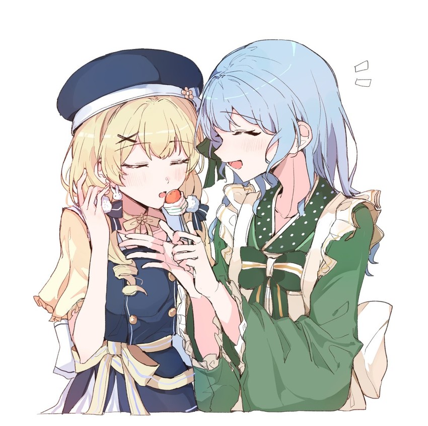 matsubara kanon and shirasagi chisato (bang dream! and 1 more) drawn by kyudoli
