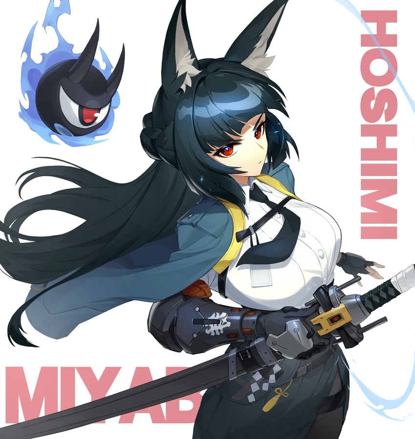 hoshimi miyabi and tailless (zenless zone zero) drawn by y_frt