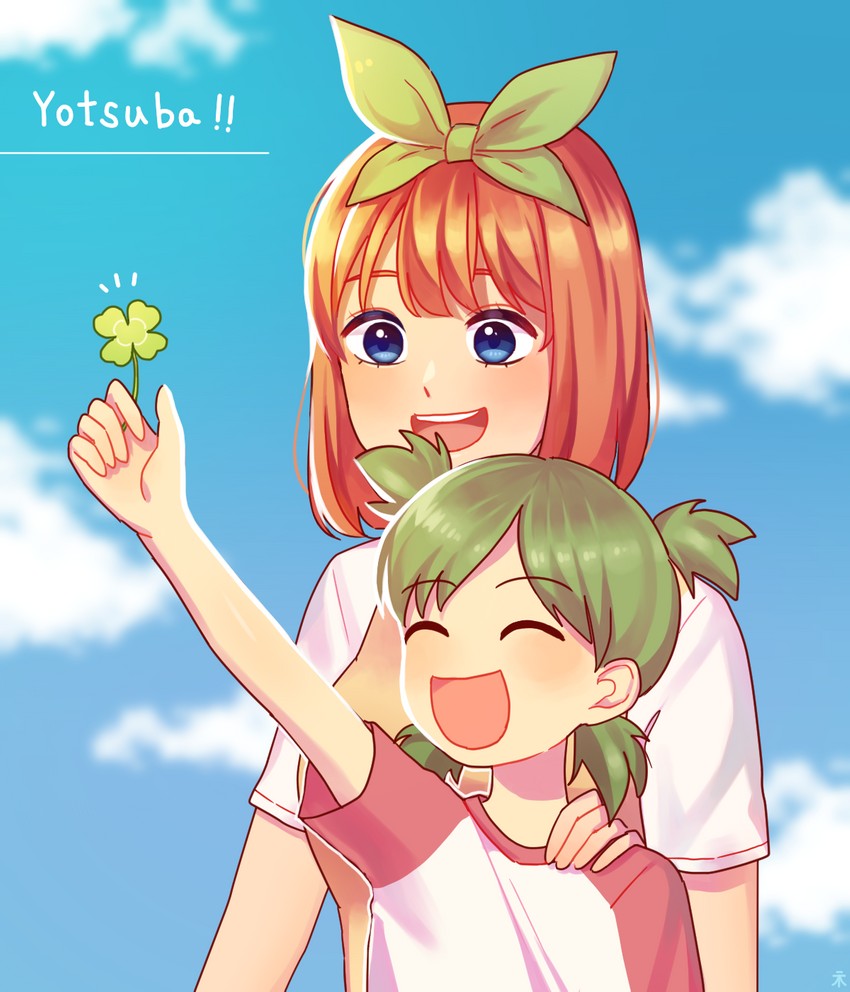 nakano yotsuba and koiwai yotsuba (go-toubun no hanayome and 1 more) drawn by ssemimi