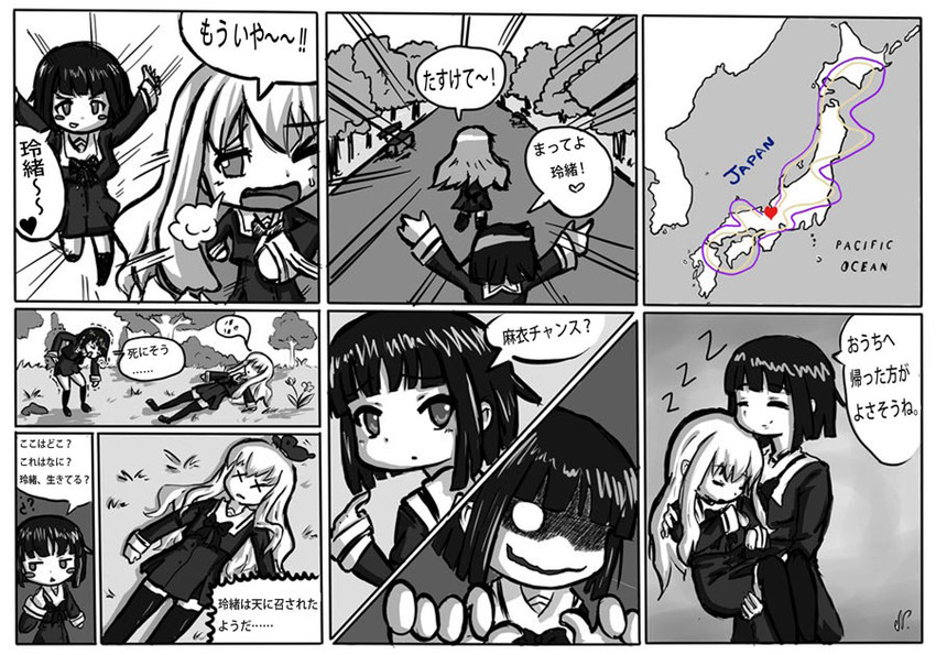 kawamura reo, sawaguchi mai, and kuma (2channel and 1 more) drawn by coldenic