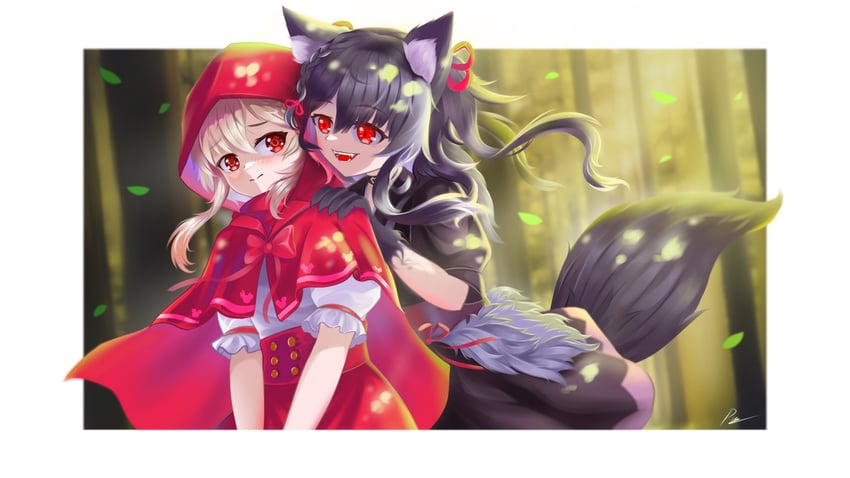 nika linh lan and nika lan linh (little red riding hood and 1 more) drawn by hitatsuphat