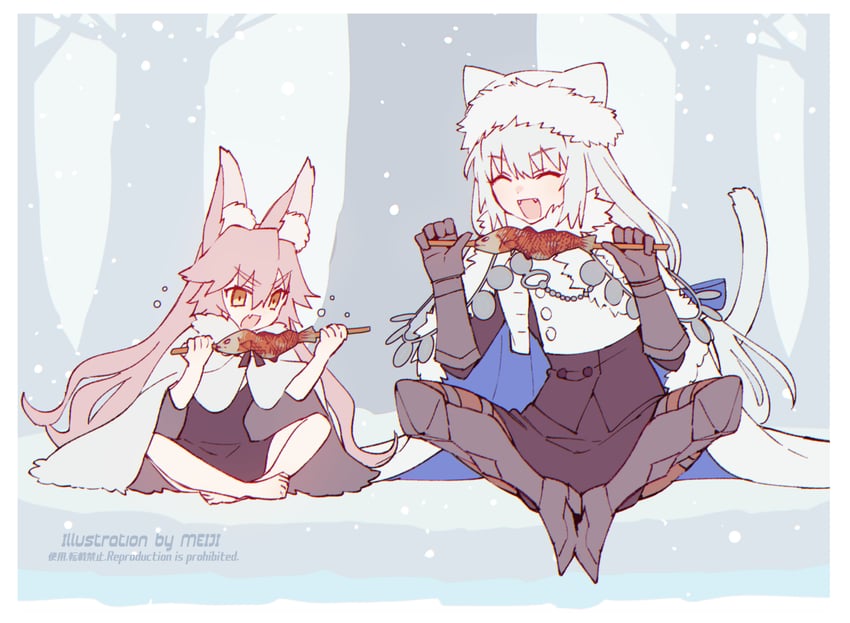 tamamo, koyanskaya, and dobrynya nikitich (fate and 1 more) drawn by meiji_ken
