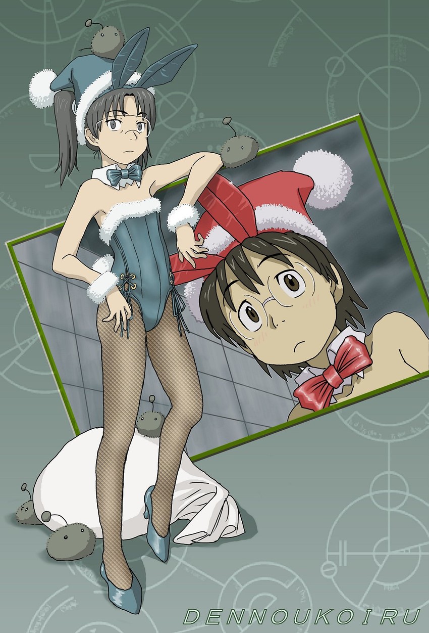 amasawa yuuko, okonogi yuuko, and mojo (dennou coil) drawn by nyororiso_(muyaa)