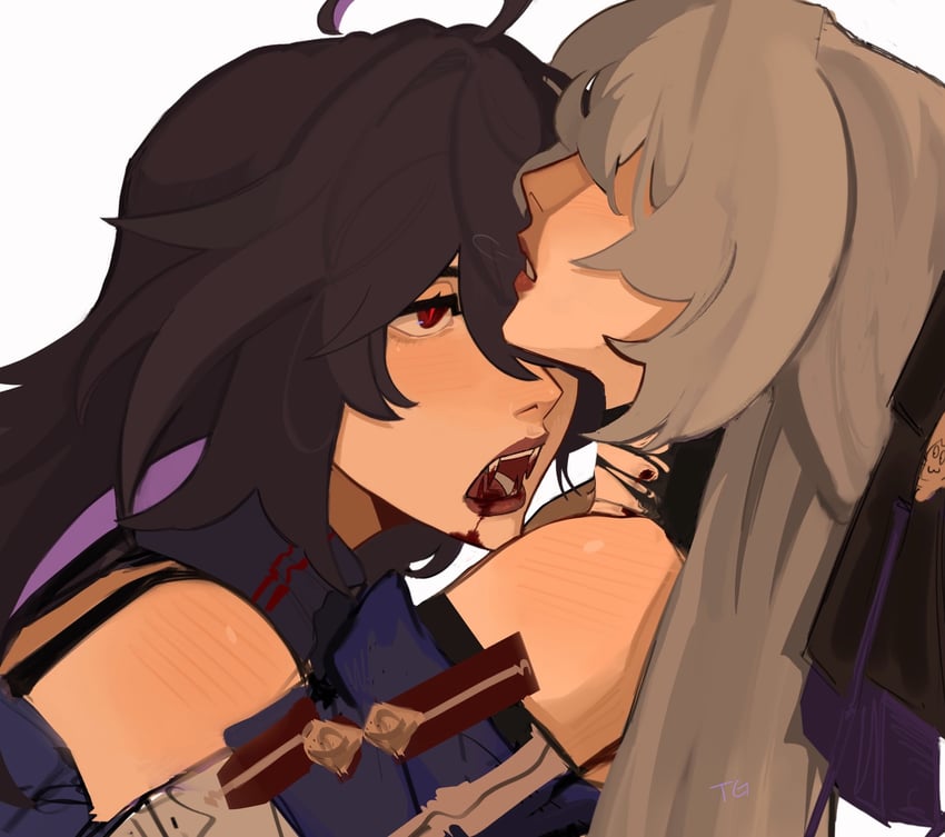 bronya rand and seele (honkai and 1 more) drawn by trashgremlinn