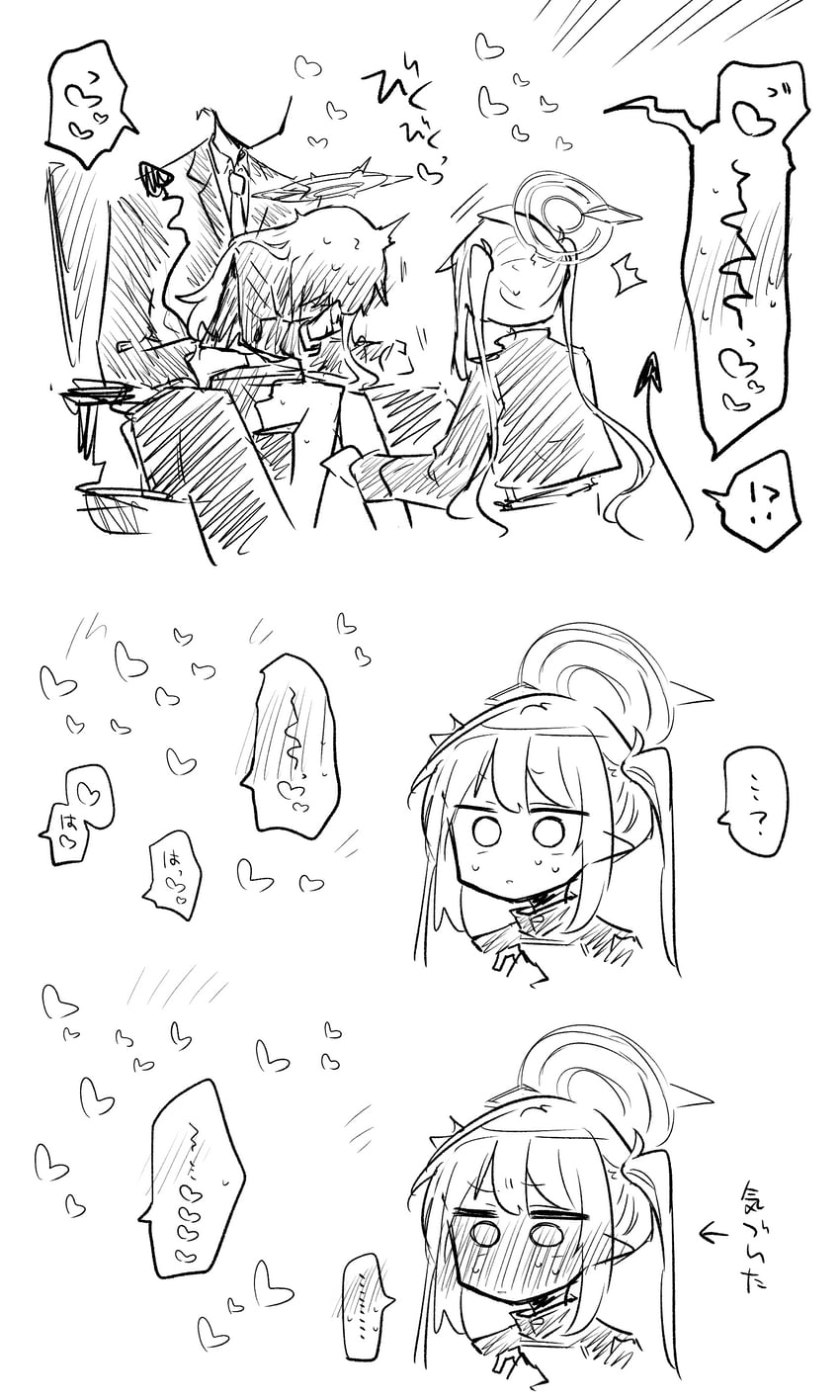 sensei, hikari, and nozomi (blue archive) drawn by ki_no_nekko