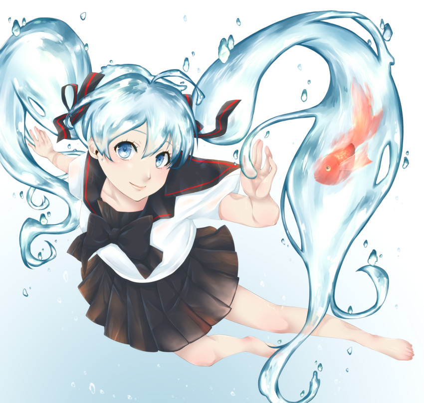 hatsune miku and bottle miku (vocaloid) drawn by t-da